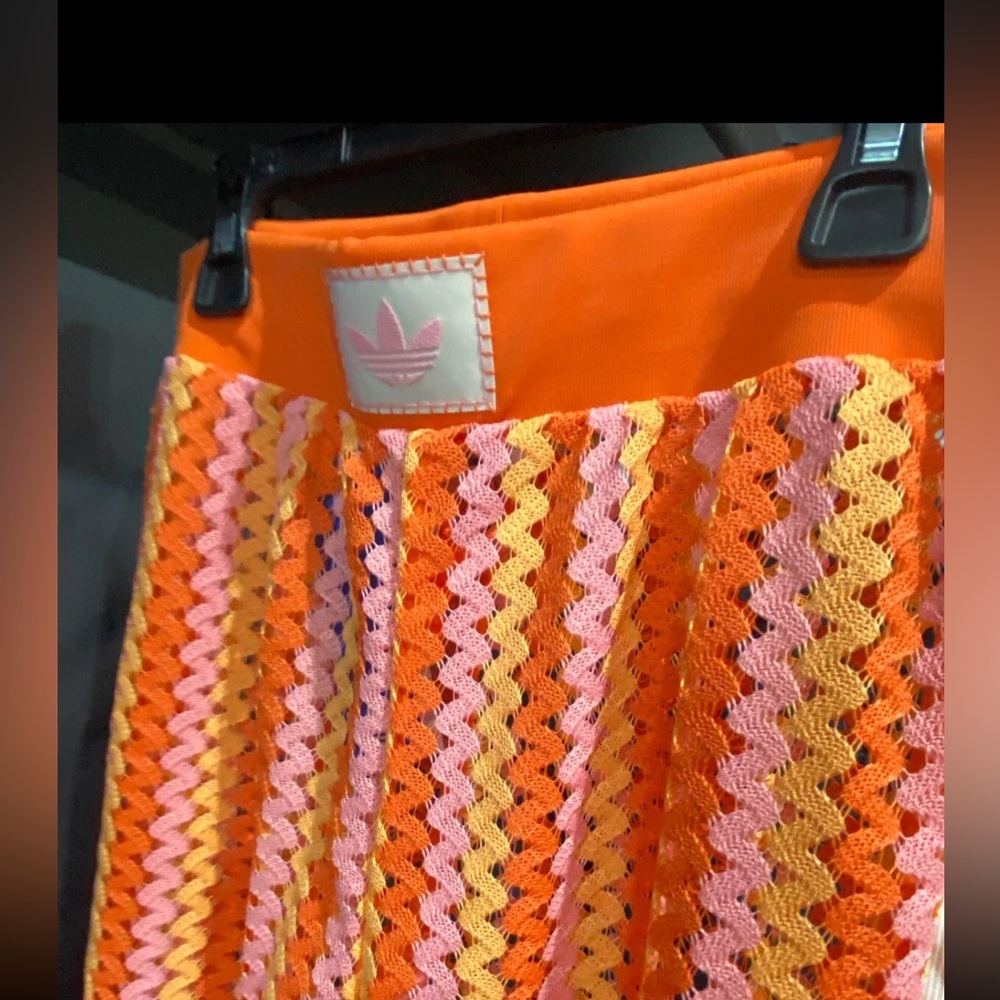 Orange Patterned Wide-Leg Women’s Pants - Picture 5 of 7